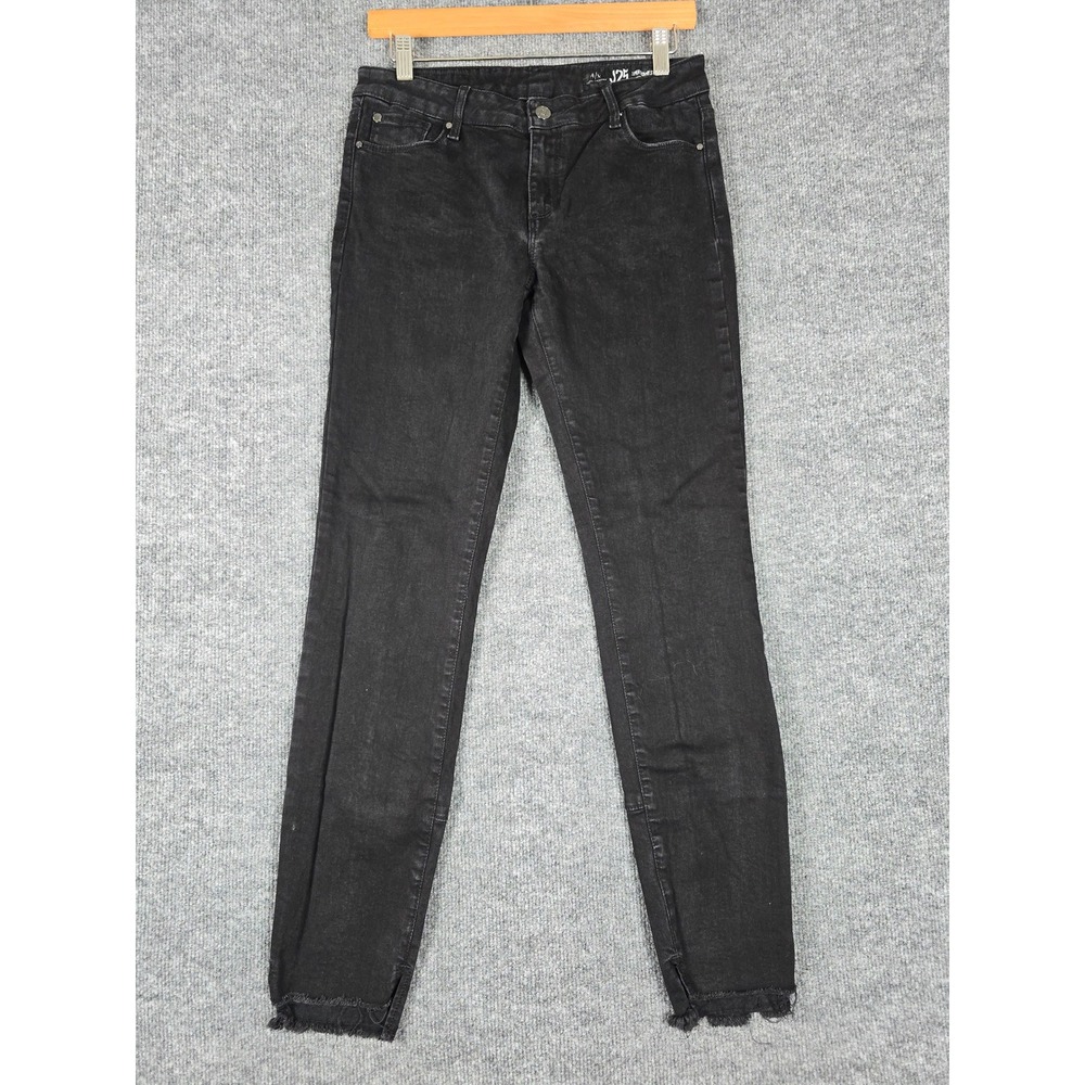 AX Armani Exchange J25 Super Skinny Stepped Hem Black Jeans‎ Womens Size 29